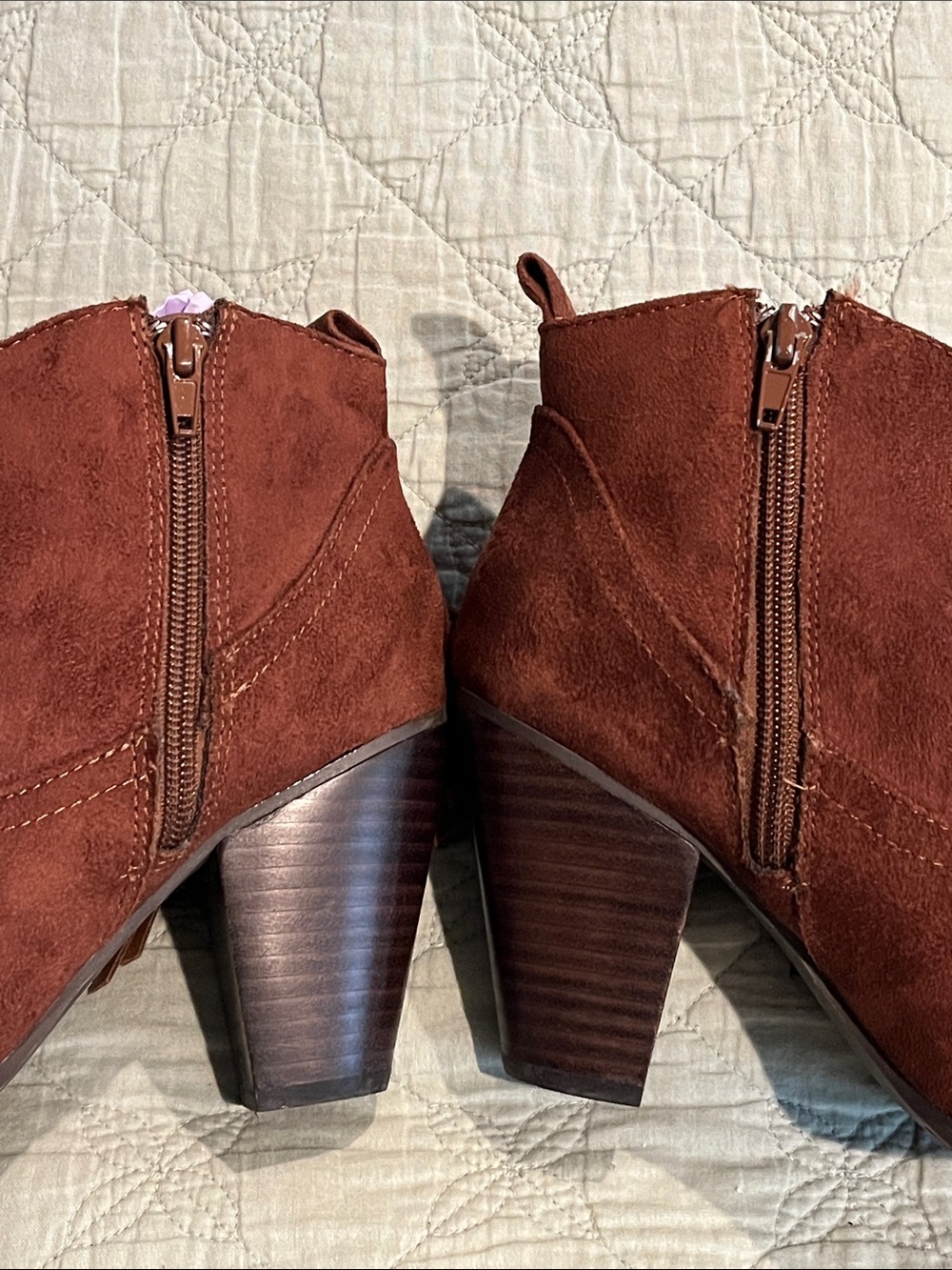Leather Fringe Suede Ankle Boots in Rich Brown - Picture 15 of 15